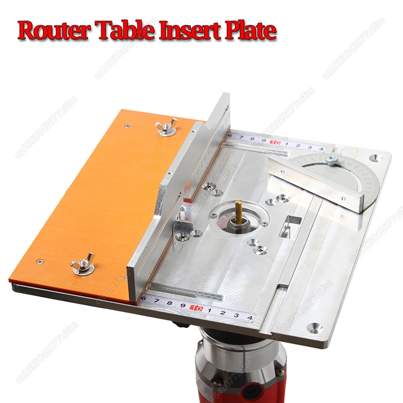

Aluminium Router Table Insert Plate Electric Wood Milling Flip Board With Miter Gauge Guide Set Table Saw Woodworking Workbench