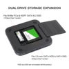 Qwiizlab USB C Hub for Mac Mini with Dual Drive Enclosure SATA NVMe M.2 SSD 10Gbps SD Card Reader Docking Staion HDMI DP (Gray) 2