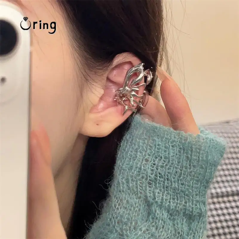 Gradient Black Chain Ear Cuff No Piercing Liquid Metal Tassel Wrap Crawler  Full Earrings Ear Climberparty Event Festival - Yahoo Shopping