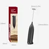 Electric Milk Frother Hand Blender Portable Mini Handheld Fast Foamer Coffee Cappuccino Whisk Mixer Food Blender with Stand 5