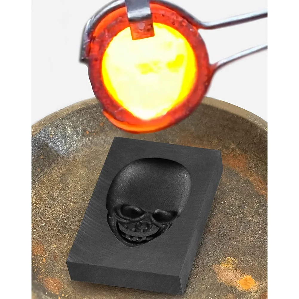 Pirate Skull Graphite Mold For Metal Casting 3D Ingot Coin - Shop Graphite  Casting Molds