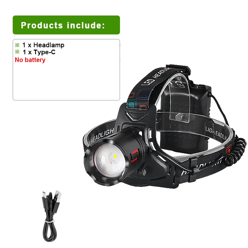 2026 Ultra Powerful LED Headlamp USB Rechargeable Head Torch Super Bright Long Range Head Flashlight Fishing Hunting Head Light