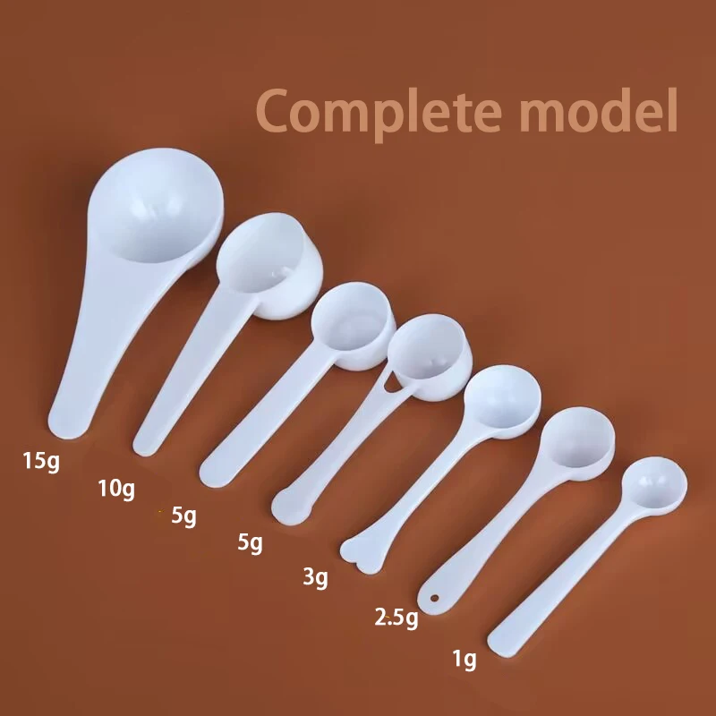 10PCS Tools Scoop Kitchen DIY Measuring Spoon Coffee Milk Plastic 1/3/5/10g
