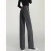 LOUIS YAO 2025 Spring Autumn Vintage Casual Straight leg Women's Pants Fashionable High Waist Style Pants Women's Jeans 3