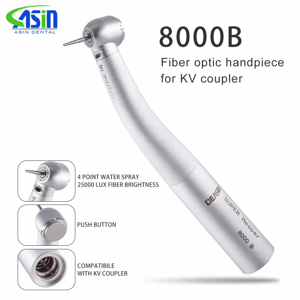 8000B Dental Fiber Optic Handstück Drehmoment Kopf Air Turbine Keramik Lager Zahnarzt Werkzeug Kompatibel mit KAVO 6-Loch Anschlüsse