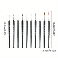 11Pcs/Set Hook Line Pen For Watercolor Oil Painting Extra Fine Soft Wolf Hair Hand Brush Gouache Acrylic Nail Art  Drawing 2