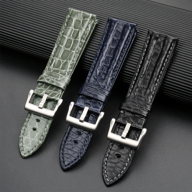 23Mm Blancpain Cinturino In Pelle Di Coccodrillo Fibbia Pieghevole Fibbia Ad Ago Adatto Per Orologio Da Uomo Blancpain 50 Fathoms