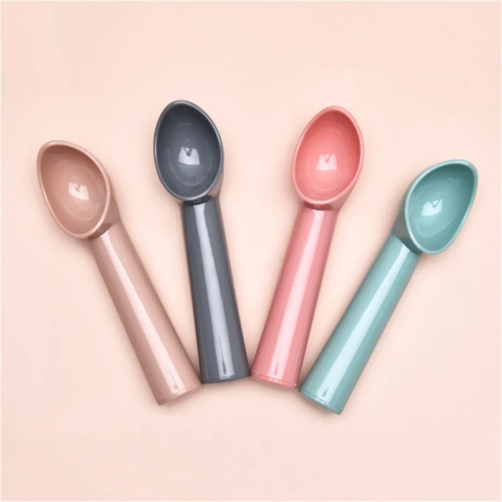 LINSBAYWU 4 Colors Ice Cream Spoon Fruit Scoop Tool Household Kitchen Ice Cream Scoop Thickened PP Plastic