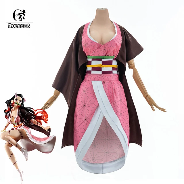 Demon Slayer Nezuko Kamado Cosplay Adult Costume by Dirolvon – The