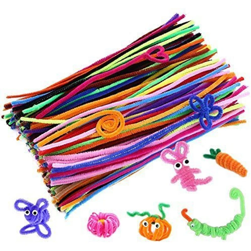 

200 Pcs Random Colors Pipe Cleaners Chenille Stem 6Mmx12 Inch For DIY Art Crafts Decorations Promotion