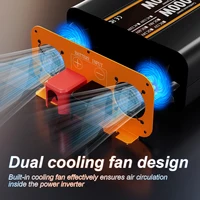 Onduleur solaire à onde sinusoïdale Pure, 1600W 2500W 4000W 5000W, Double prise ue, DC 12V 24V 48V 60V à AC 220V 50Hz, convertisseurs de tension 3