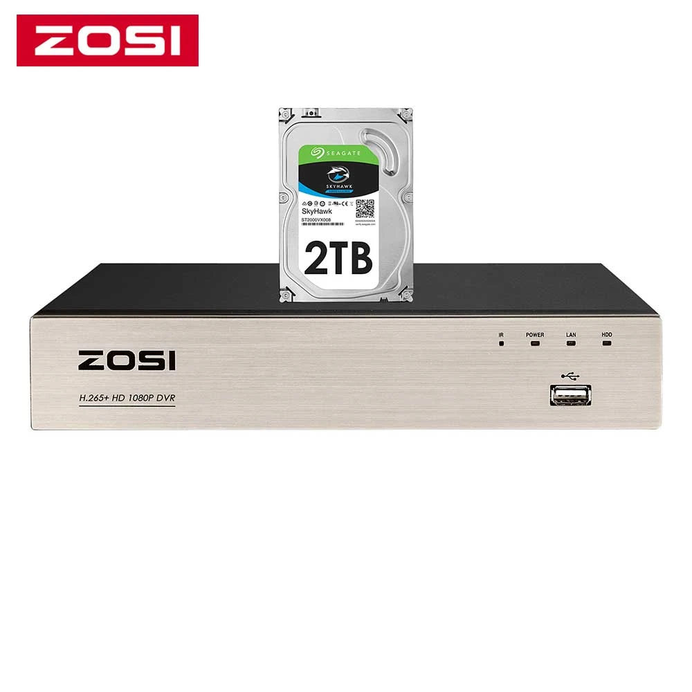 Zosi H.265+ 4 In 1 Cctv Dvr 8ch Security Tvi Dvr 1080p Digital Video