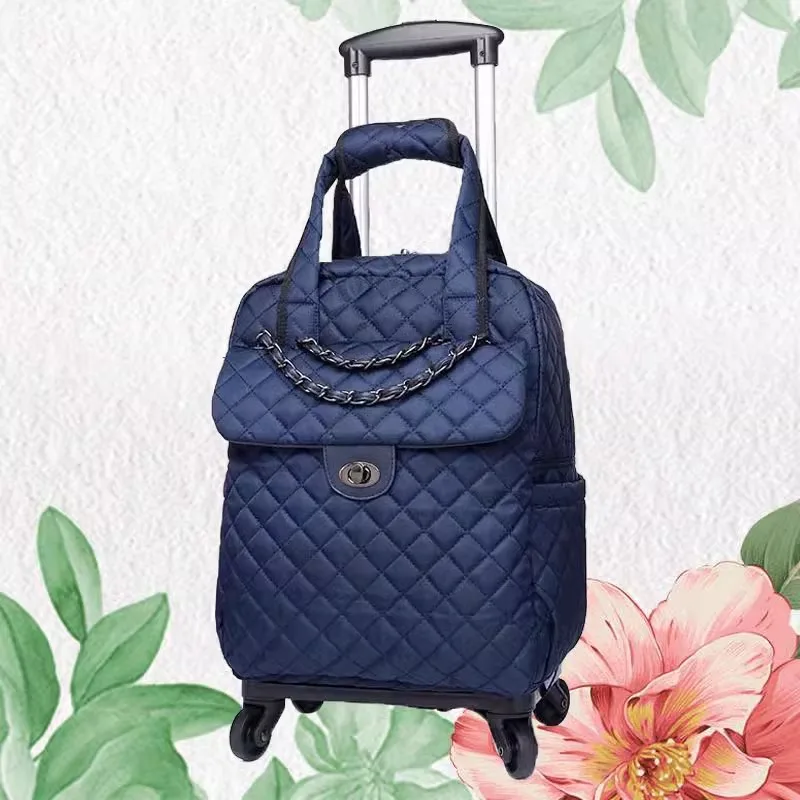 Mini bagagem sacos com rodas, destacável trolley sacos, mochila leve, impermeável, sacos de viagem retro, 14 \