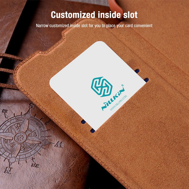 Nillkin For Samsung Galaxy S22 Ultra / S22+ /S22 Card Pocket holder Slide Cover Protect Camera shockproof wallet leather Case