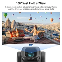 NEEWER 0.75X Wide Angle Lens Compatible with DJI OSMO Pocket 3 Expanded FOV of 108° Magnetic Coated Aspherical Camera Lens - Image 2