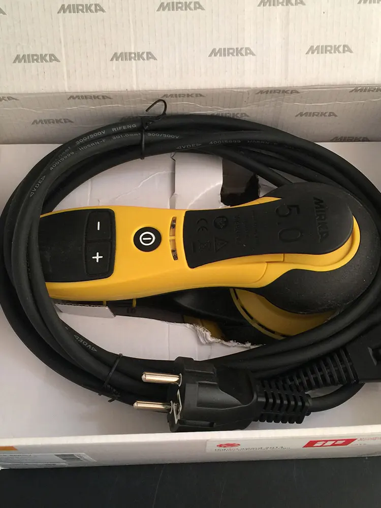 MIRKA-Lixadeira Orbital Aleatória Elétrica com Coleta de Poeira Forte, Polidora com Lixa, 220V, 240V, 150mm, 6