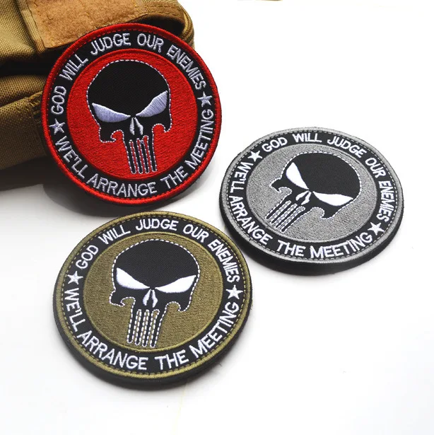 3D Tactical Patch Punisher Military Patches for Clothing