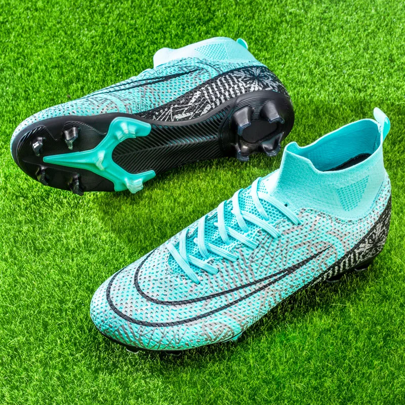 Men Football Boots Long Spike Kids Grass TF/FG Training Soccer Shoes Professional outdoor football shoes