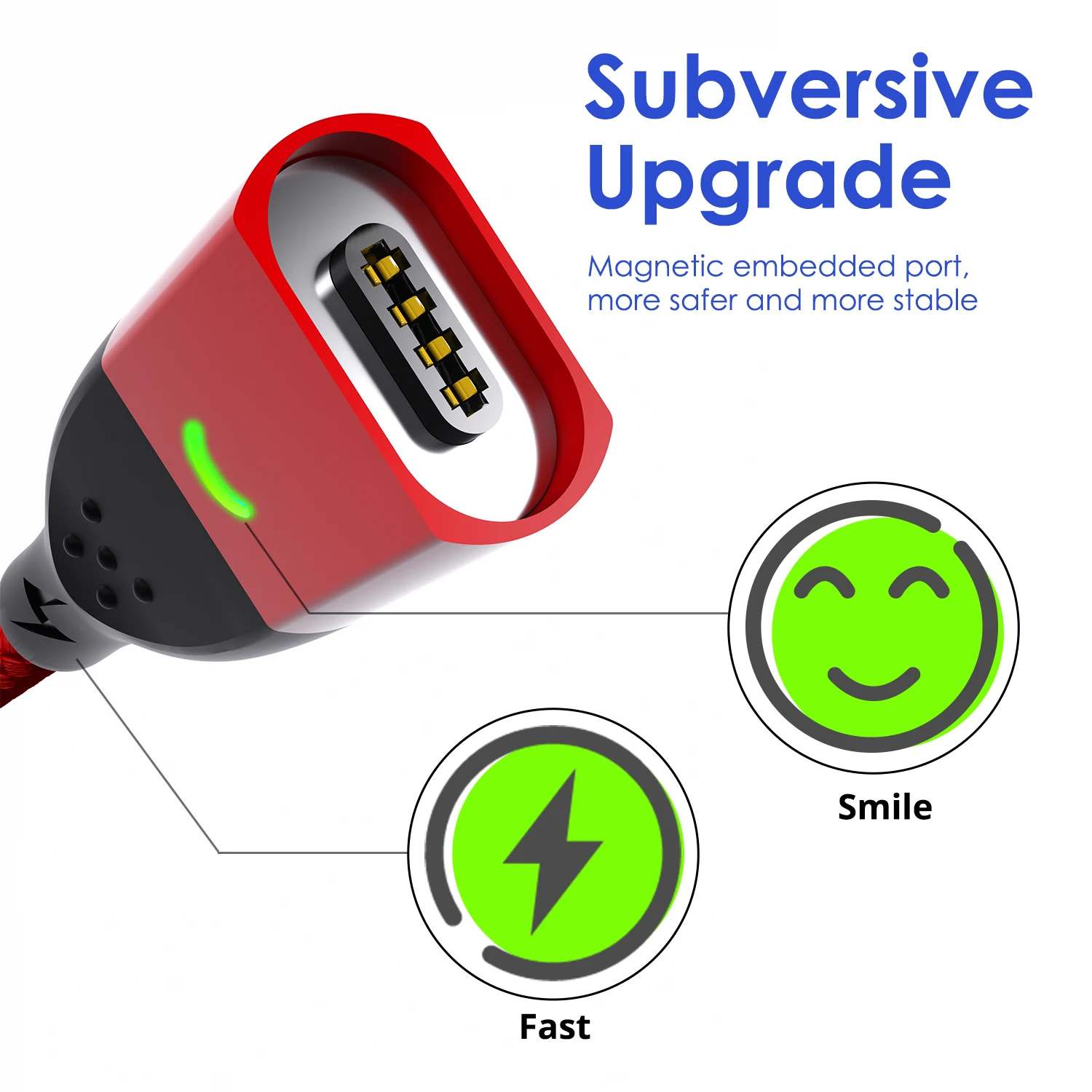 FONKEN Magnetic Cable Micro USB Type C Charging Cables Charger For realme Samsung Huawei Xiaomi Quick Charge charging cable