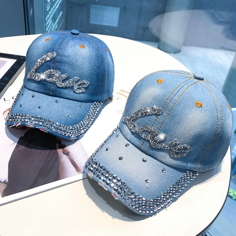 

Fashion Summer Baseball Cap for Women Hats Snapback Designer Caps Sun Hats for Women Rhinestone Letter Kpop Outdoor Visors