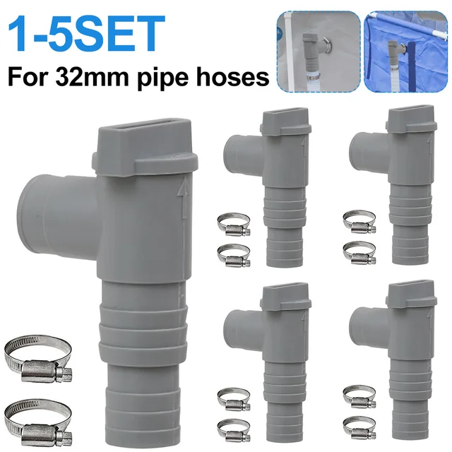 1-5Set Pvc Medence Szűrő Szivattyú Adapter 32 Mm-Es Csőcsövek Csatlakozó-Medence Szivárgásbiztos Lezárt Csere Kiegészítők