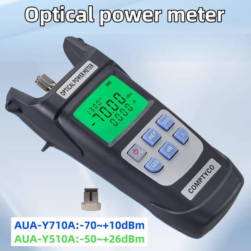 COMPTYCO 광섬유 케이블 테스터, 광 전력 계량기, FTTH 도구, LED 조명 포함 OPM, AUA-Y710A, Y510A,-70 ~ + 10dBm,-50 ~ + 26dBm