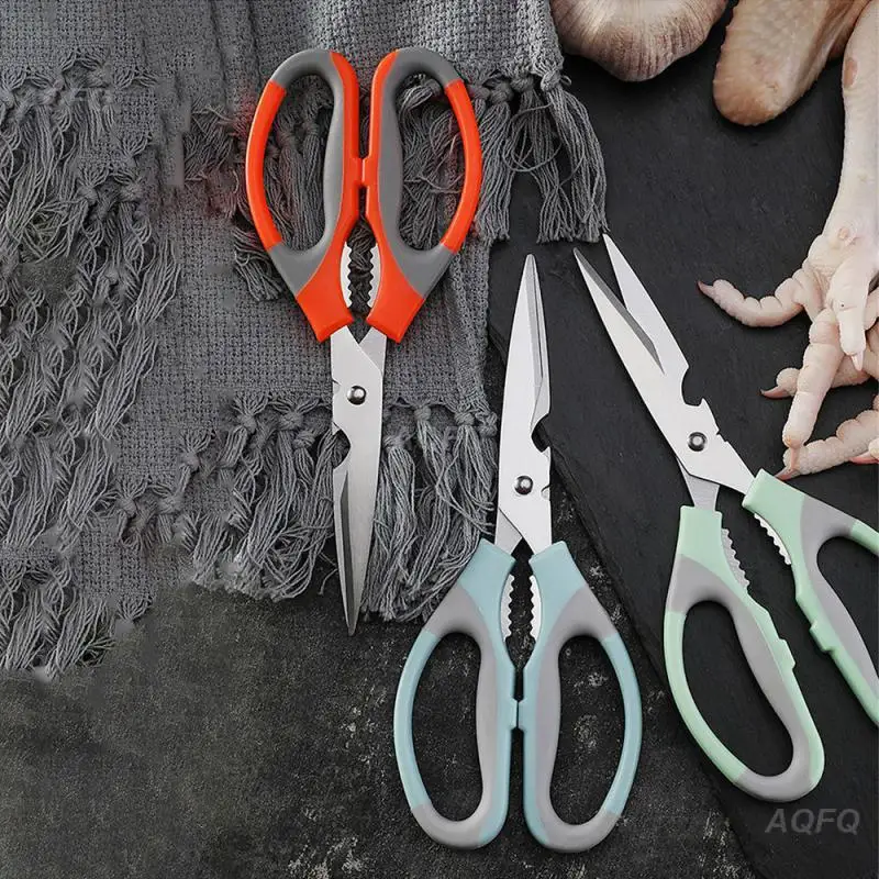 

Multifunctional stainless steel household kitchen scissors chicken bone scissors barbecue strong kitchen scissors food scissors