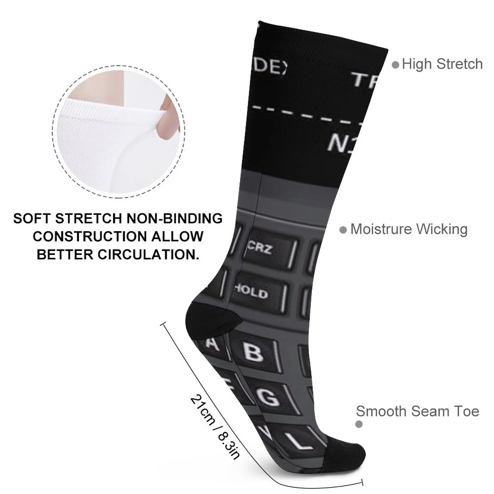 BOEING 737 CDU PERFORMANCE INIT Socks men socks cotton Man socks summer basketball socks