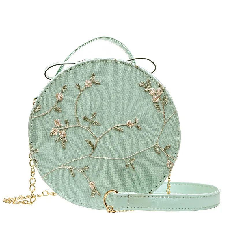 Handbags for Women's Bag 2024 Trend Shoulder Bag Chinese Floral Round Zipper Black Yellow Lovely Spring Telfer Ladies Hanfu Bag
