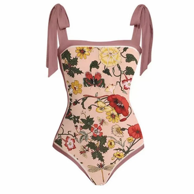 Sexy Women's Swimsuit Set One Piece Swimsuit + Long Skirt Two Piece Set Fashion Printing Hip Swimsuit Beach Clothing 2023 Summer