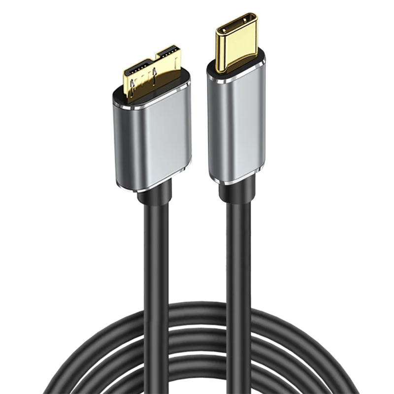 외장 하드 드라이브 케이블 USB 3.0 타입 C - 마이크로 B 남성 어댑터 (도시바, 시게이트, WD, 레노버 PC, 노트북 HDD 디스크 데이터 동기화 케이블)