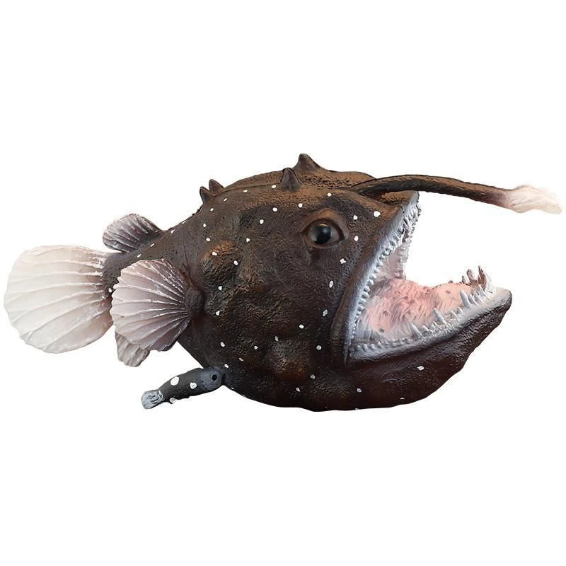 

Simulated Marine Animal Anglerfish Toy Model Undersea Animal Lantern Fish Decorative Ornaments Educational Toys for Children