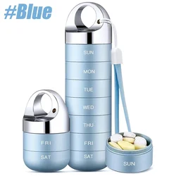 Compact Waterproof Metal Pill Organizer - 7-Day Portable Medicine Holder for Vitamins and Supplements (Type A)