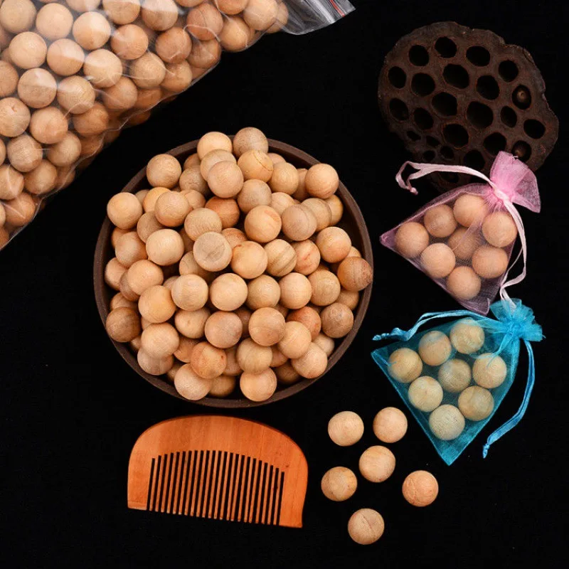 50Pcs Camphor Balls Natural Wood Insect Repellent For Wardrobe