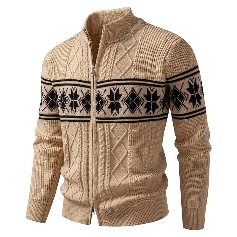 Animal Game Mens Long Hallowmas Cardigan Sweater Warm Cold Blouse Luxury Outerwear Thick Knitted Zipper Sweaters Jacket Knitwear