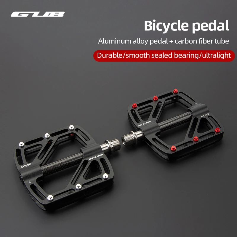 

GUB Ultralight Road Bike Pedals for Bicycle Aluminum Alloy Mountain Bike Pedals with Carbon Fiber Tube Durable Bike Accessories