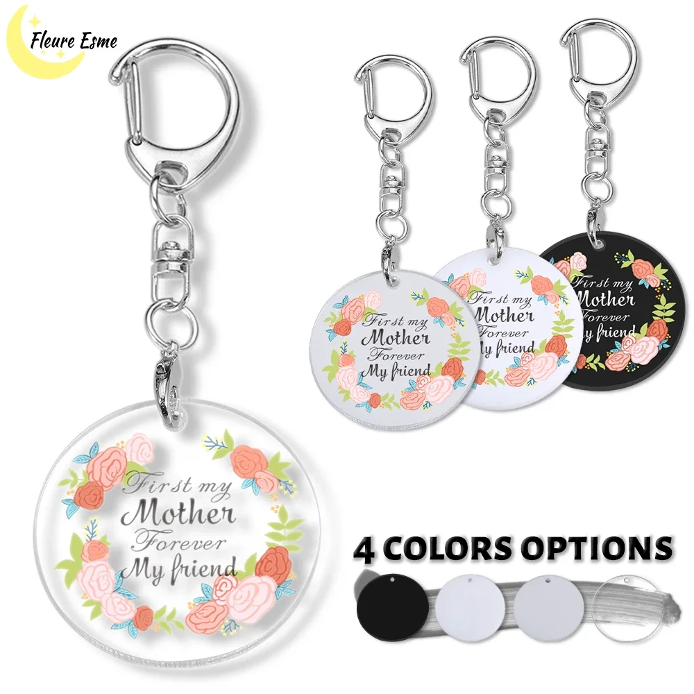 Keychains Gifts for Mom Cute Key Chain Gift Mohther Keychain Gift for Mom Mama Acrylic Keychains Accessories  Key Chains coffee or tea yes keychains for cars embroidery chicken or beef fish key chain bijoux gifts tag porte clef aviation key chains