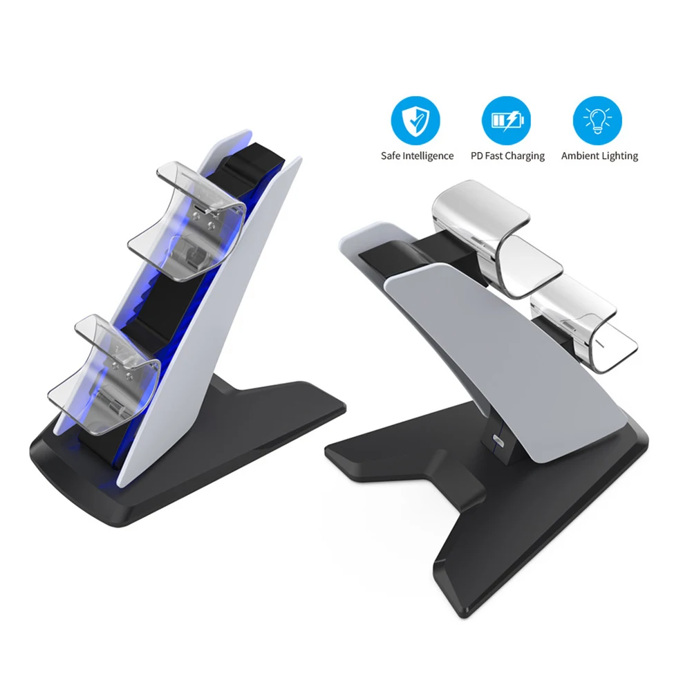 【Direct-sales】 Wireless Joystick Charging Dock with Indicator Controller Charger Station Dual Controller Charging Stand for Playstation5.