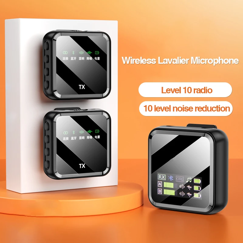 2.4G Wireless Lavalier Microphones,Audio/Type-c Receiver,Noise ...