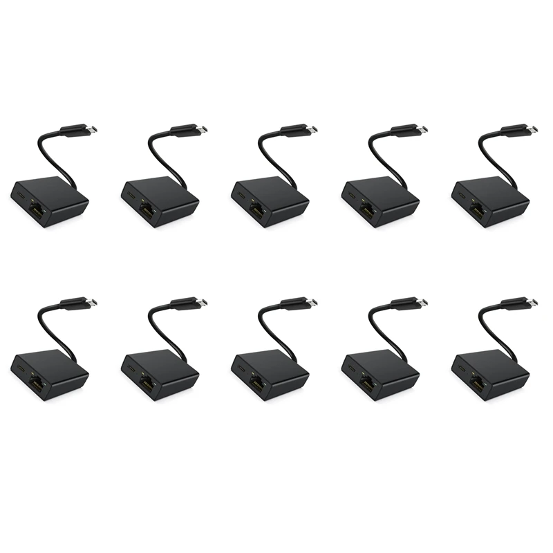 마이크로 USB 네트워크 카드 이더넷 어댑터, 4K 파이어 TV 스틱 이더넷 스위치 라우터용, 100M 네트워크 카드, 10X