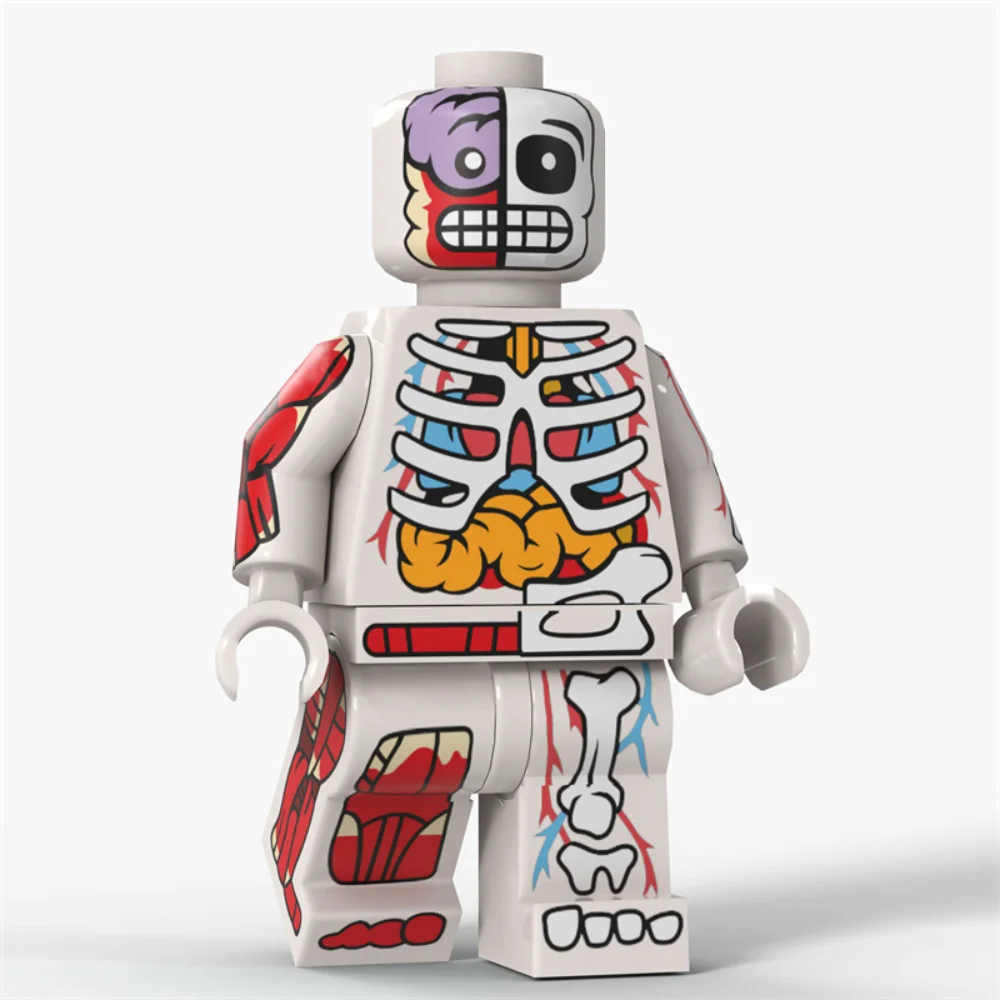 Children's Building Blocks Toy Mini Figure Humanoid Dolls Cartoon Character Birthday Gift Educational Playset for Kids - 3
