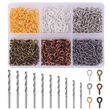 

Eyepins Boxed Set Hand Dirll Sandpaper Metal Hook Beads Hoop Peg Threaded Wholesale Small Tiny Clasps Jewelry Making DIY