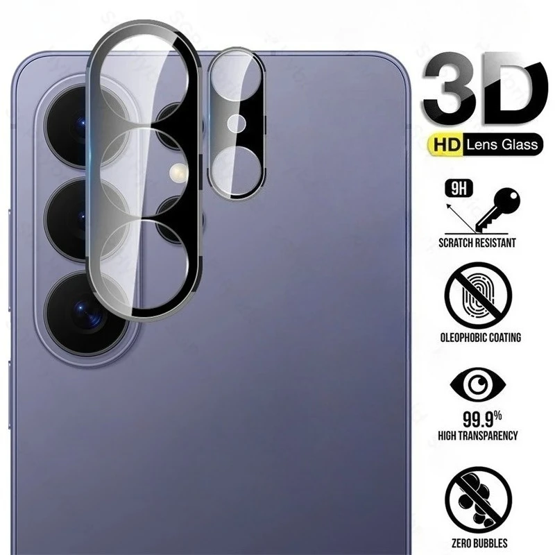 Premium Black 3D Curved Camera Protective Lens Glass
