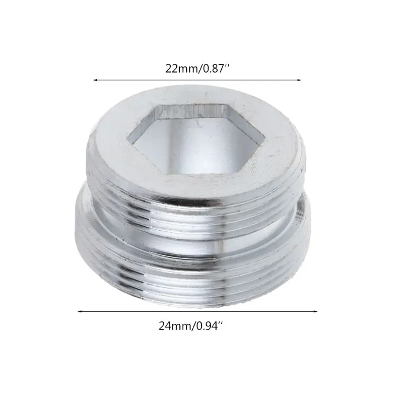 YYSD 2Pieces Dual Thread Faucet Adapter Transfer M22 Inner M24 Outer Metric Tap Parts