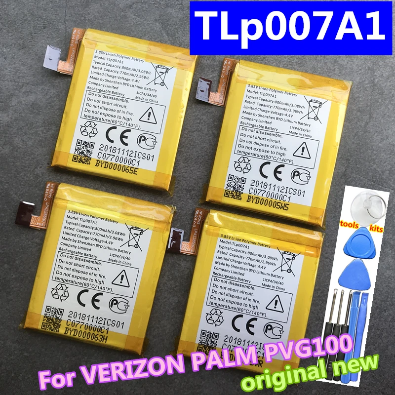 Original New Replacement 800mAh Battery Alcatel TLp007A1 For VERIZON PALM  PVG100 Cell Phone