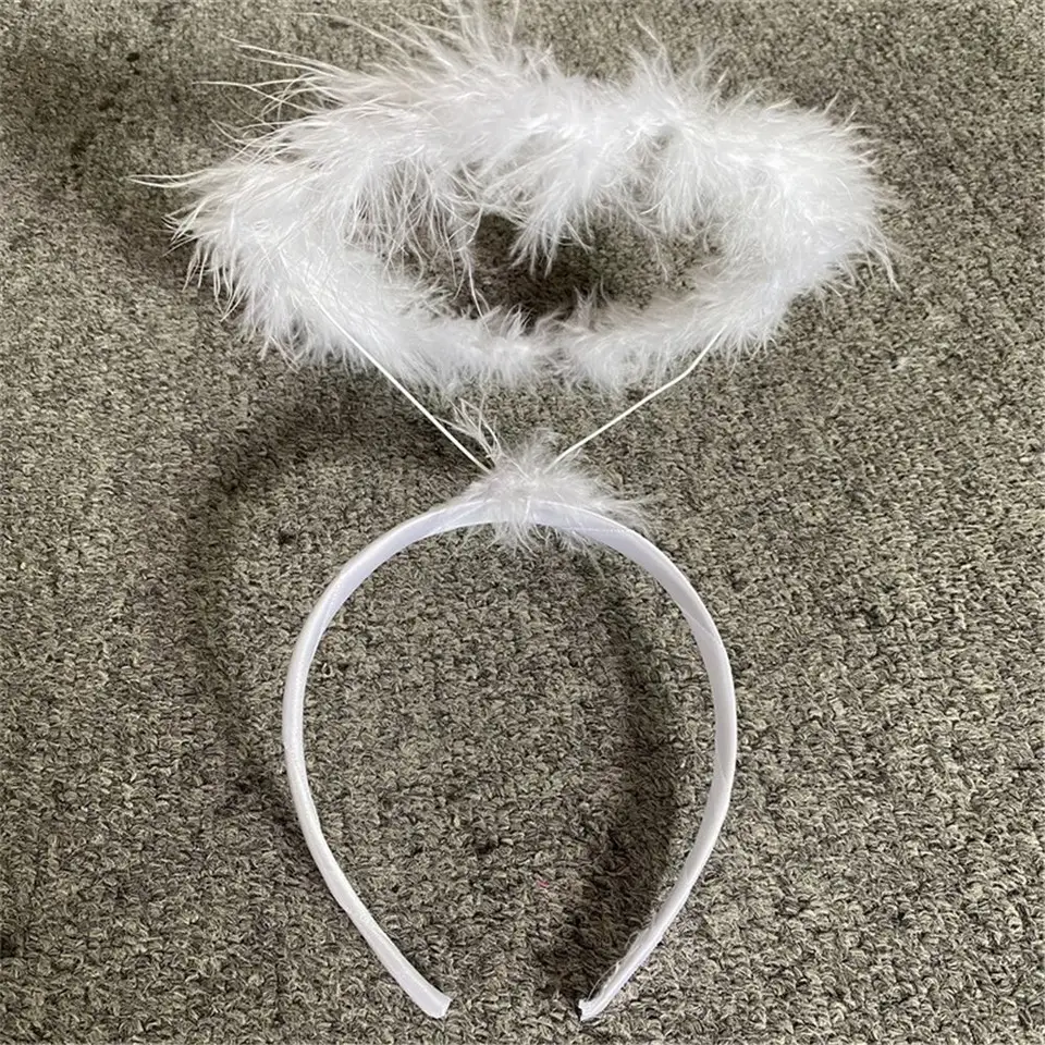 White Angel Wings & Angel Halo Headband - Redstar Fancy Dress