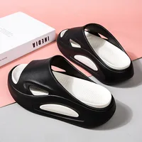 SmilePoP Women Platform Slippers New Beach Cushioned Cloud Slippers Vacation Pool Shower Shoes Nonslip Waterproof Ladies Sandals 2