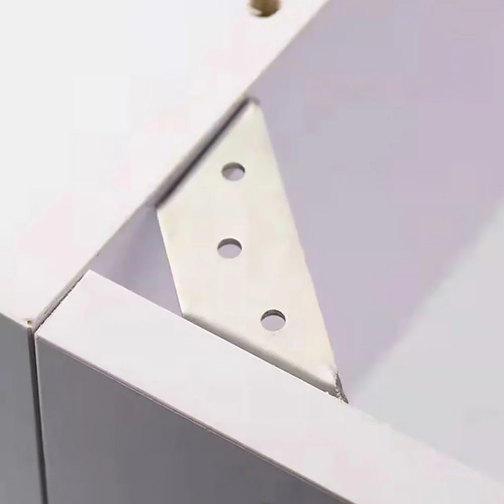 

20 Pcs Corner Bracket Countertop Support Brackets Angle Connector Shelf Silver for Shelves Stainless Steel 90 Degree Wood