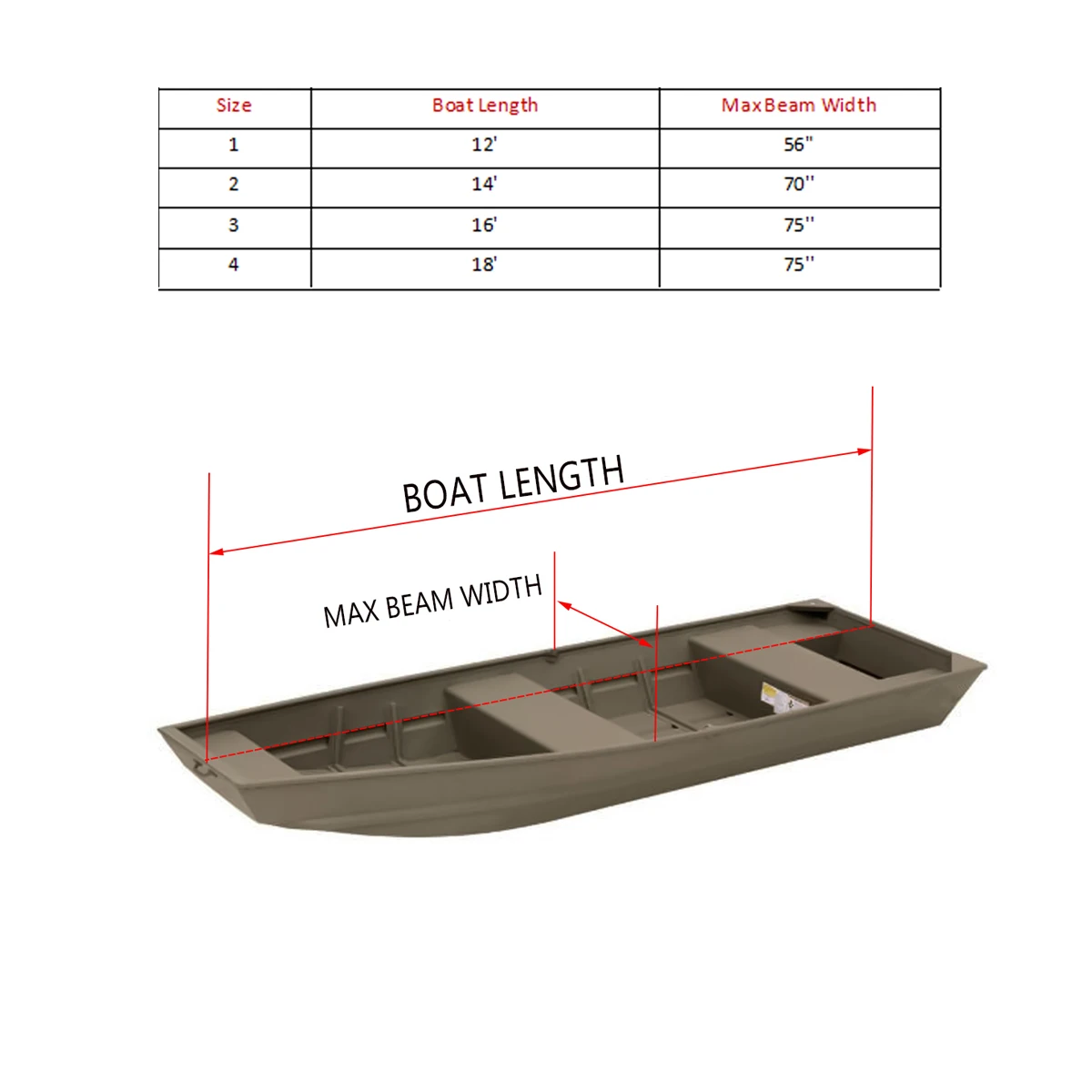 Boat Cover 210D Jon Boat Cover Waterproof Sunshade Anti-UV Protection Heavy Duty 12