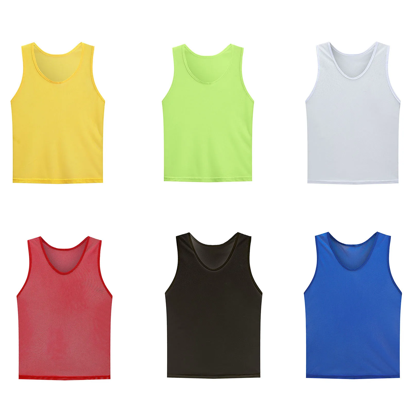 1pc Football Vest Jerseys Sports Training BIBS Mesh Vests Loose Basketball Cricket Quick Drying Polyester Vest Accessories